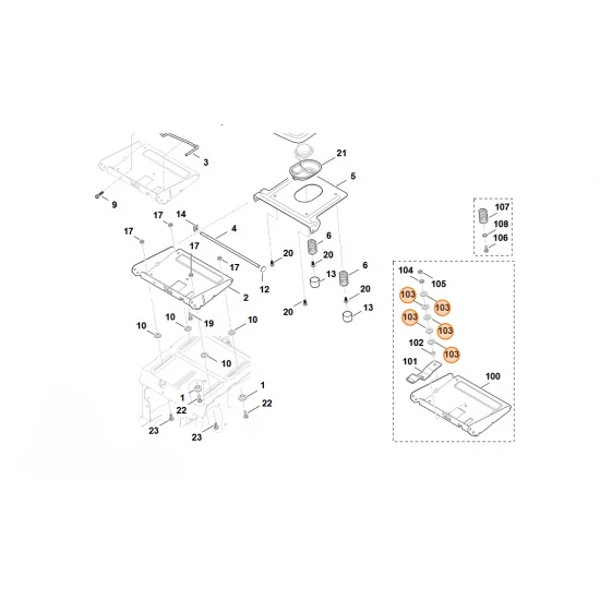 STIHL  Sprężyna talerzowa B25 9485 648 1750